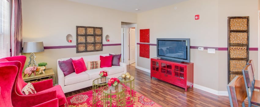 Living room in West Lafayette apartment